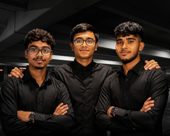 The three-person Nebucoders robotics team
